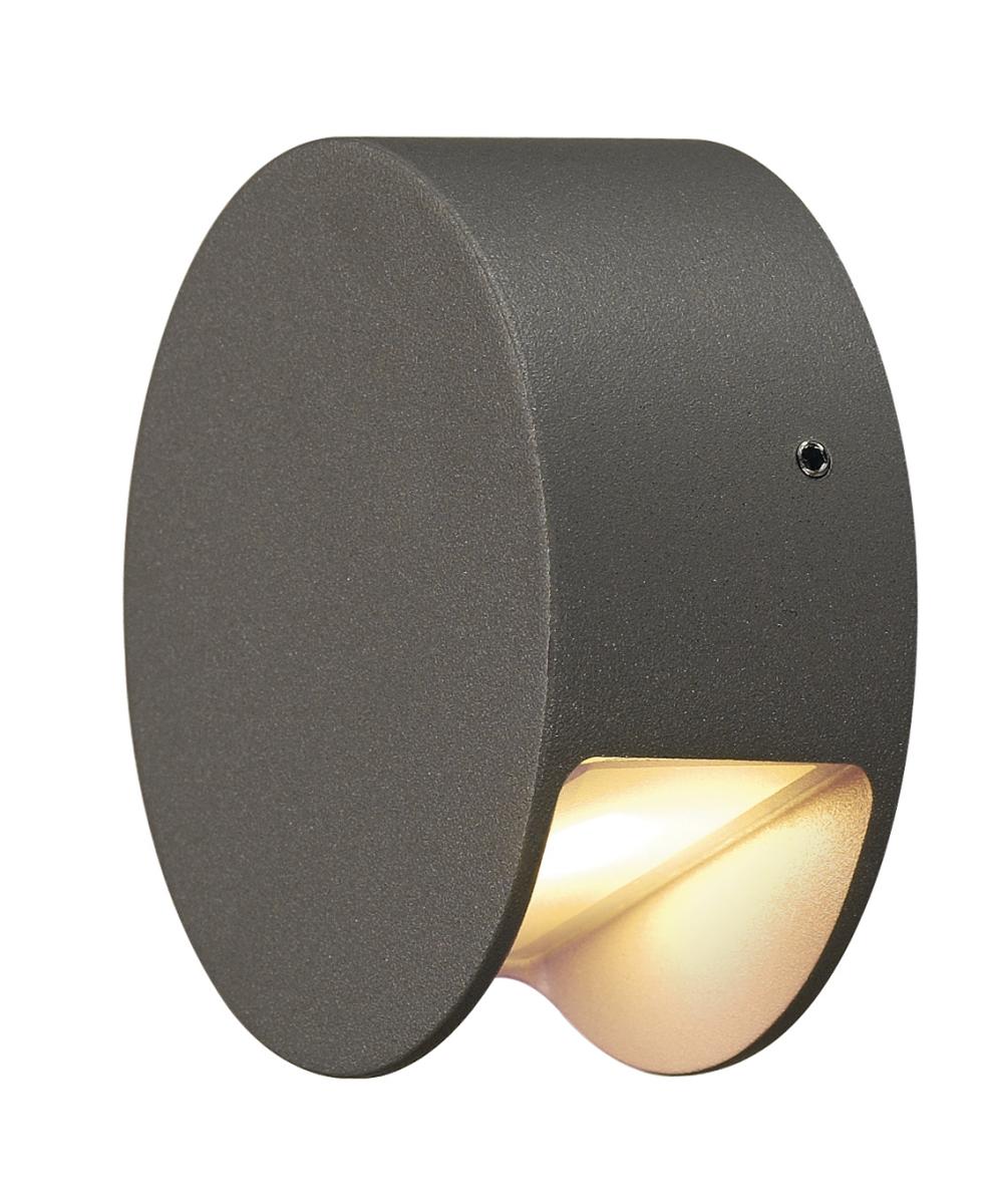 wandlamp, binnenverlichting, wandgemonteerde lamp, kunststof, grijs