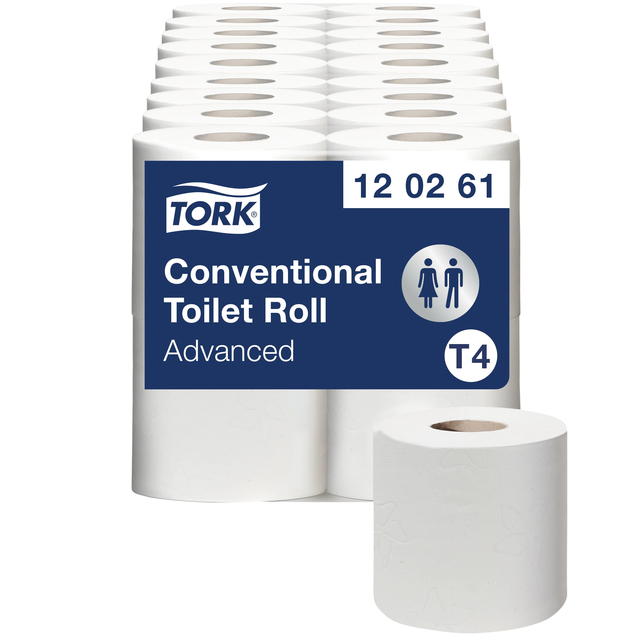 Toiletpapier Tork T4 Advanced 2-laags 493 vel wit 120261 Toiletpapier Tork T4 Advanced 2-laags 493 vel wit 120261