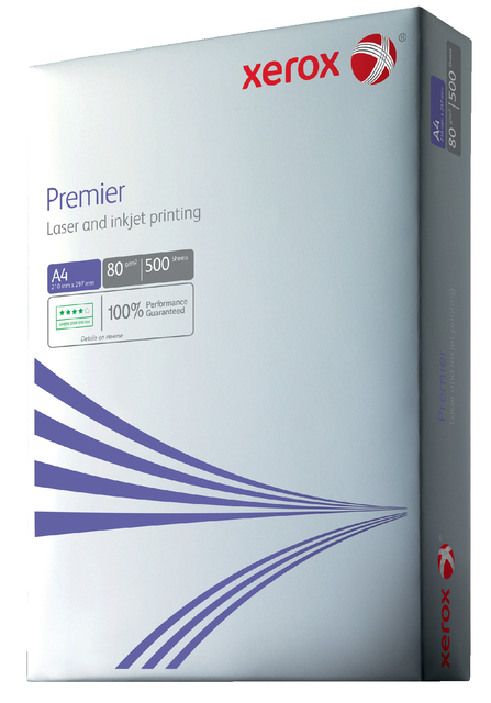 Kopieerpapier Xerox Premier A4 80gr wit 500 vel Kopieerpapier Xerox Premier A4 80gr wit 500 vel