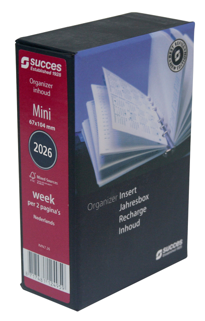 Agendavulling 2026 Succes Mini 7dagen/2pagina's Agendavulling 2026 Succes Mini 7dagen/2pagina's