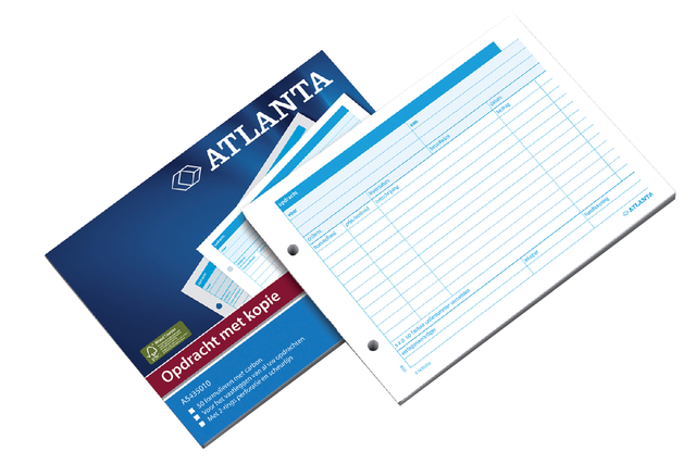 Opdrachtformulier Djois Atlanta A5 50x2vel met carbon wit Opdrachtformulier Djois Atlanta A5 50x2vel met carbon wit