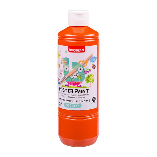 Plakkaatverf Bruynzeel fles à 500ml oranje Plakkaatverf Bruynzeel fles à 500ml oranje