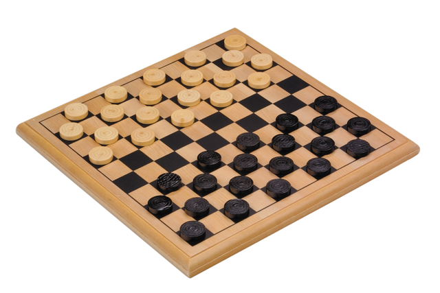Damspel Longfield Games hout 30x30cm Damspel Longfield Games hout 30x30cm