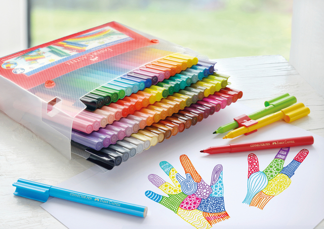 puntenstiften, markers, set, kleurpotloden, kleurenvulling