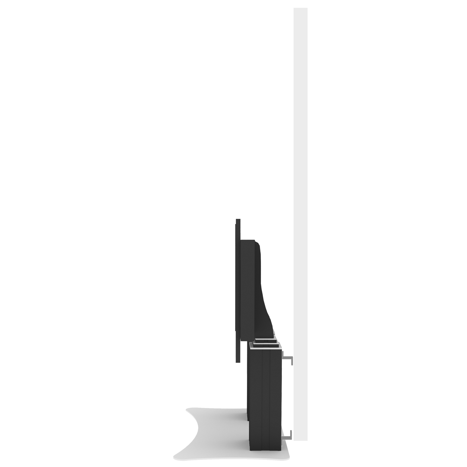 Elektrisch in hoogte verstelbare heavy duty XL monitorstandaard met 70 cm slag