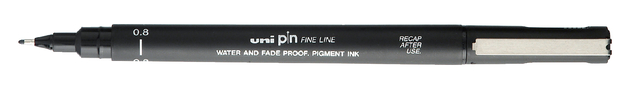 Fineliner Uni-ball Pin 0.8mm zwart Fineliner Uni-ball Pin 0.8mm zwart