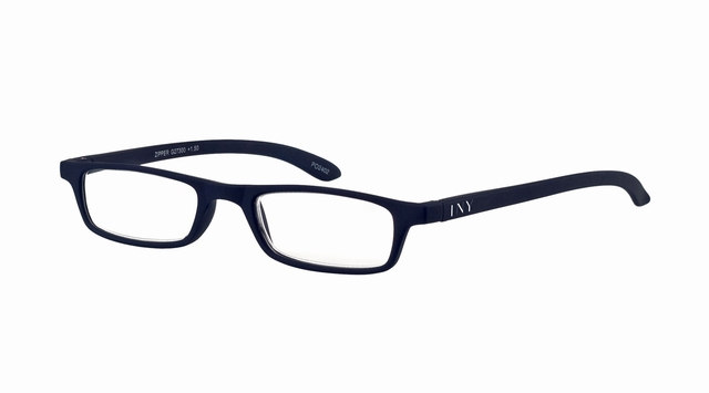 bril, rectangular, navy, kunststof, flexibel