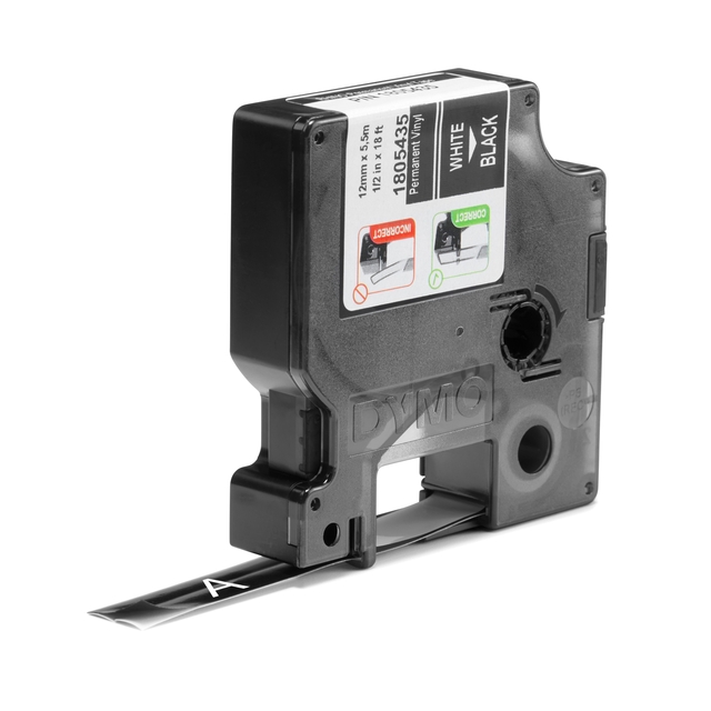 label printer, tape, cassette, black, white label