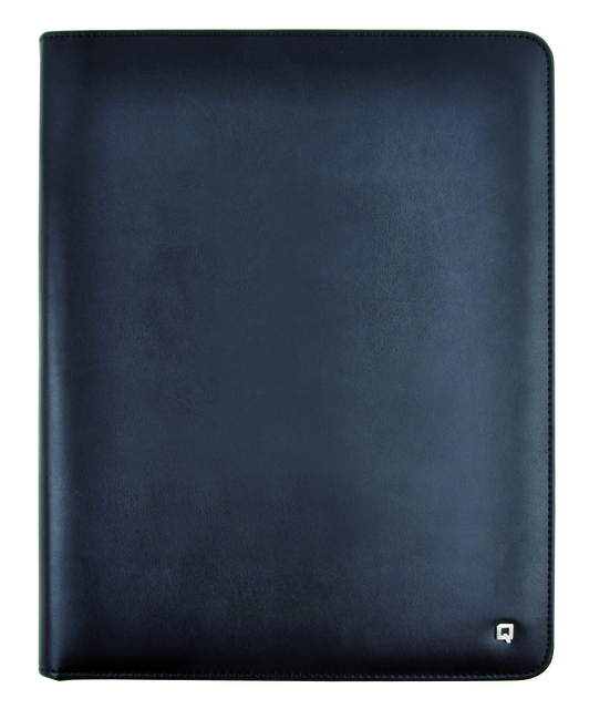 portemonnee, wallet, leren, donkerblauw, rondelogo