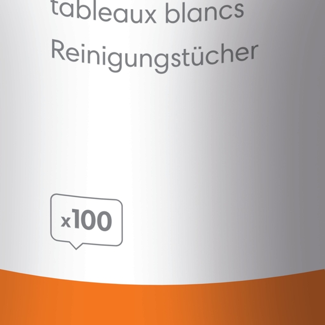 Whiteboard reinigingsdoekjes Nobo pot met 100 stuks