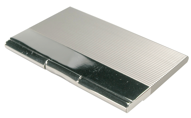 Visitekaartenhouder metaal/chroom Visitekaartenhouder metaal/chroom