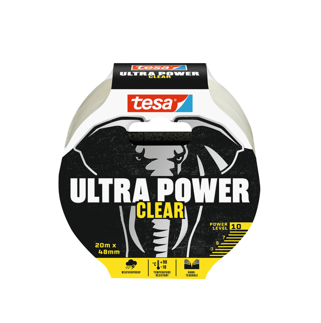 Reparatietape tesa Ultra Power Clear repair 20mx48mm transparant Reparatietape tesa Ultra Power Clear repair 20mx48mm transparant