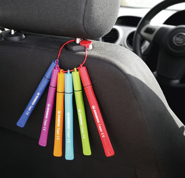hangers, car organizer, colorful pens, seatback decor, keychain