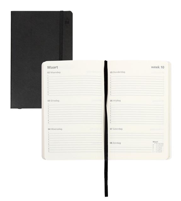 Schoolagenda 2026-2027 18mnd Ryam Studie 7dagen/2pagina's zwart