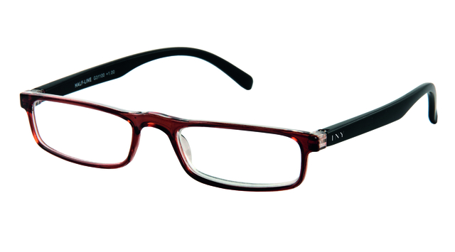 rectangular glasses, rode frame, plastic frame, eyeglasses, half-rline?