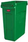 Rubbermaid Slim Jim Afvalbak 60ltr Groen per stuk