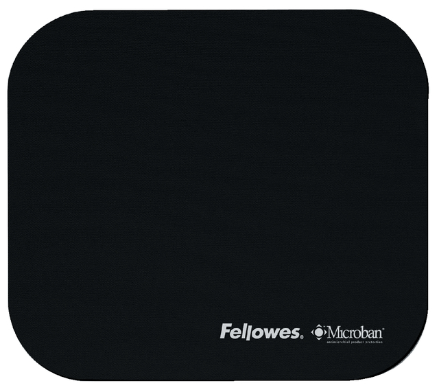 Muismat Fellowes microban antibacterieel zwart Muismat Fellowes microban antibacterieel zwart