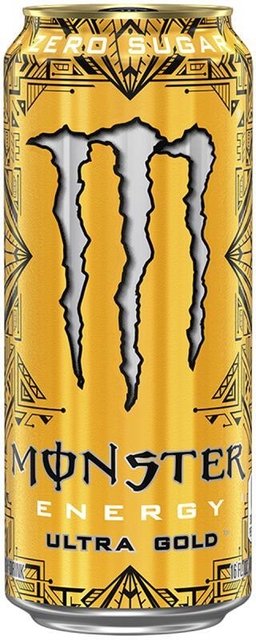 Energiedrank Monster ultra gold suikervrij blik 500ml Energiedrank Monster ultra gold suikervrij blik 500ml