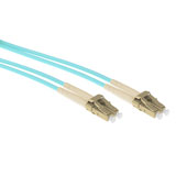 ACT 10 meter multimode 50/125 OM3 duplex armored fiber patch kabel met LC connectoren
