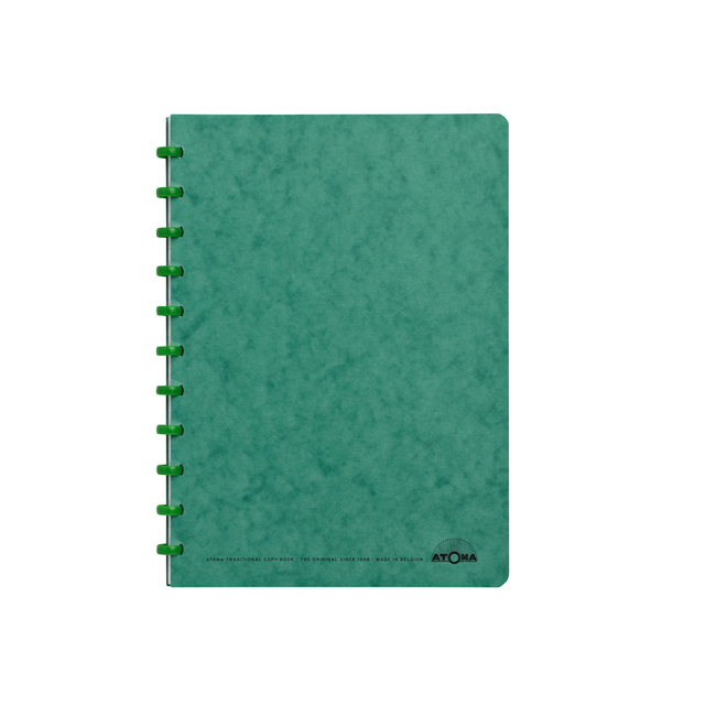 notebook, spiral-bound, green, journal, binding