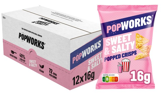 Chips Popworks Sweet Salty 16gr Chips Popworks Sweet Salty 16gr