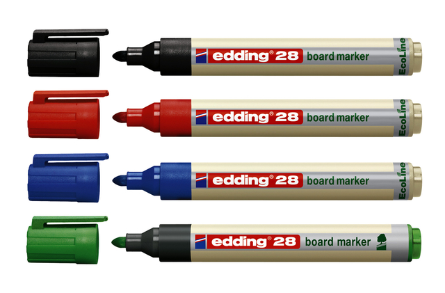 Whiteboardmarker edding 28 Ecoline rond 1.5-3mm zwart