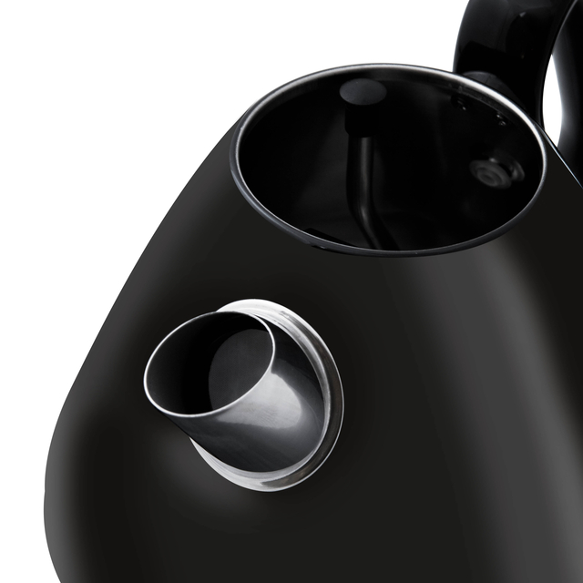 kettle, elektrische ketel, tuit, zwart, metalen