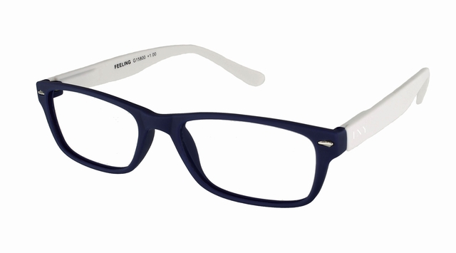 bril, damesbril, rectangulaire, navy, montuur