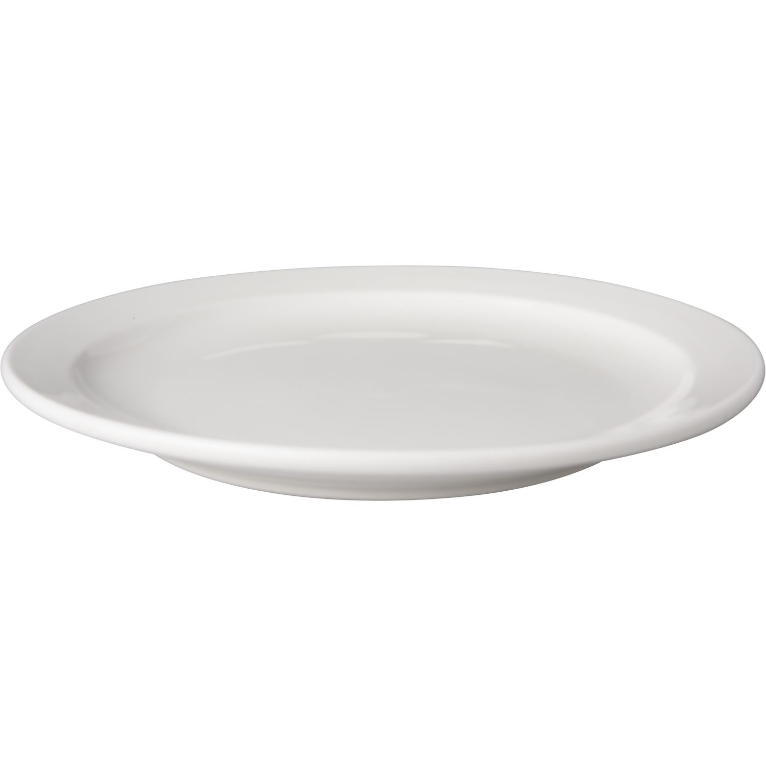 Bord smalle rand Mammoet 21cm Wit 6 stuks