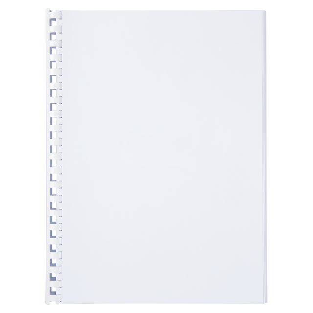notitieboek, spiraleband, wit, rechte bladzijde, A4 formaat