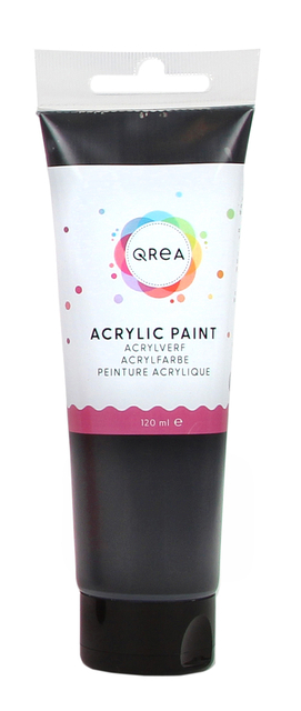 Acrylverf Qrea 120 ml zwart Acrylverf Qrea 120 ml zwart