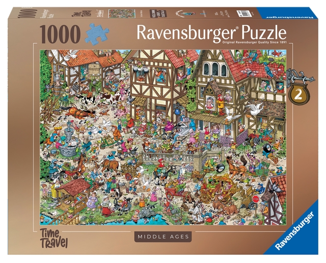 Puzzel Ravensburger Ray's comic Middle Ages 1000 stukjes Puzzel Ravensburger Ray's comic Middle Ages 1000 stukjes