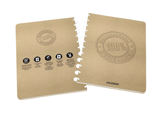 Schrift Adoc BIO A4 lijn 144 pagina's 90gr kraft Schrift Adoc BIO A4 lijn 144 pagina's 90gr kraft