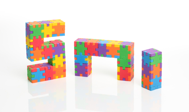 puzzle, blokken, speelgoed, constructie, stapels