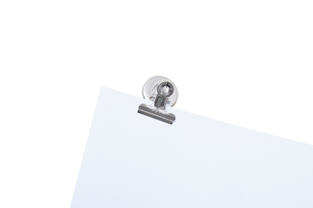Papierklem MAUL Bulldog met magneet 30mm zilver 2 stuks