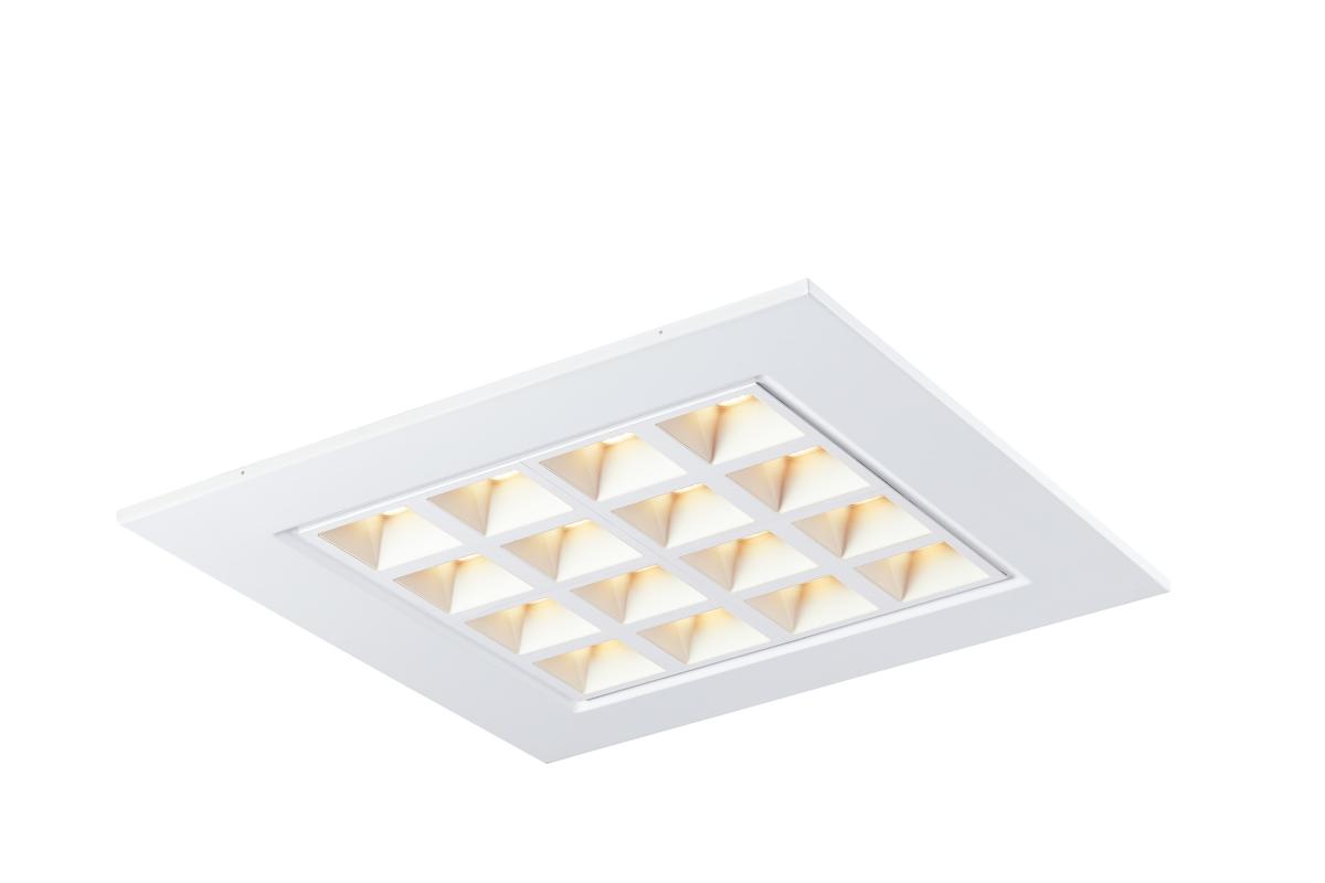 inbouwspot, LED, vierkant, platte panel, gevouwen lichtdiffusie