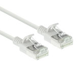 ACT Witte 10 meter LSZH U/FTP CAT6A datacenter slimline patchkabel snagless met RJ45 connectoren