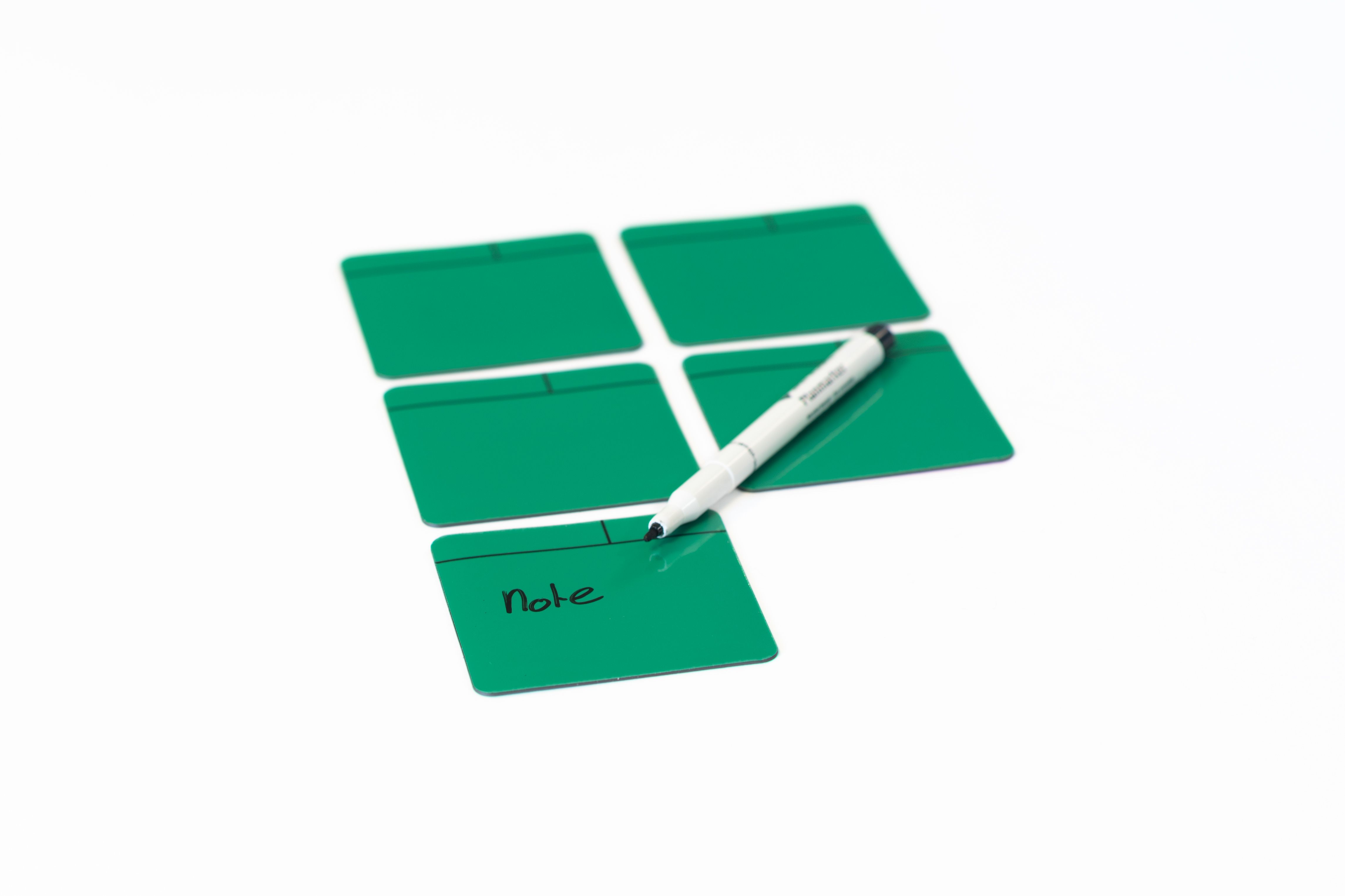 Magneetfolie Scrum groen, set van 5 stuks - 100x100 mm