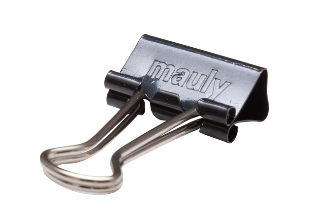 Papierklem MAUL foldback 215 19mm zwart 12 stuks Papierklem MAUL foldback 215 19mm zwart 12 stuks