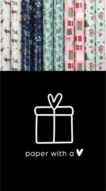 Inpakpapier Winter Wonders 200x70cm assorti Inpakpapier Winter Wonders 200x70cm assorti