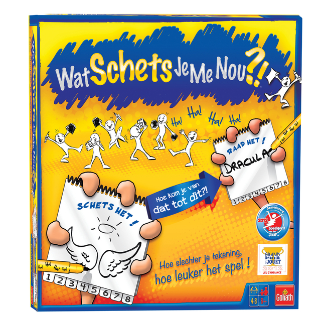 Spel Wat schets je me nou?! 6 spelers Spel Wat schets je me nou?! 6 spelers