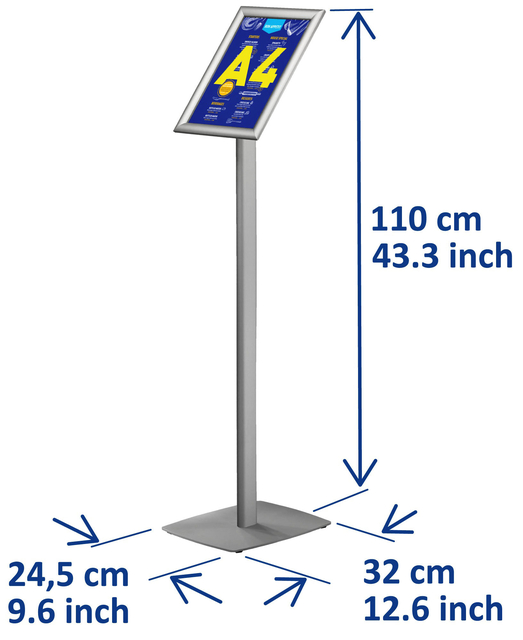 Infostandaard Europel incl. A4 kliklijst 25mm