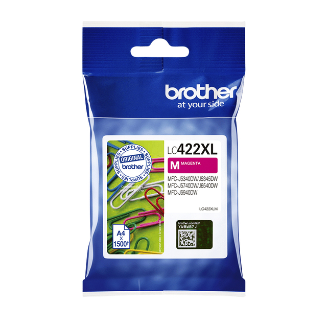 Inktcartridge Brother LC-422XLM rood Inktcartridge Brother LC-422XLM rood