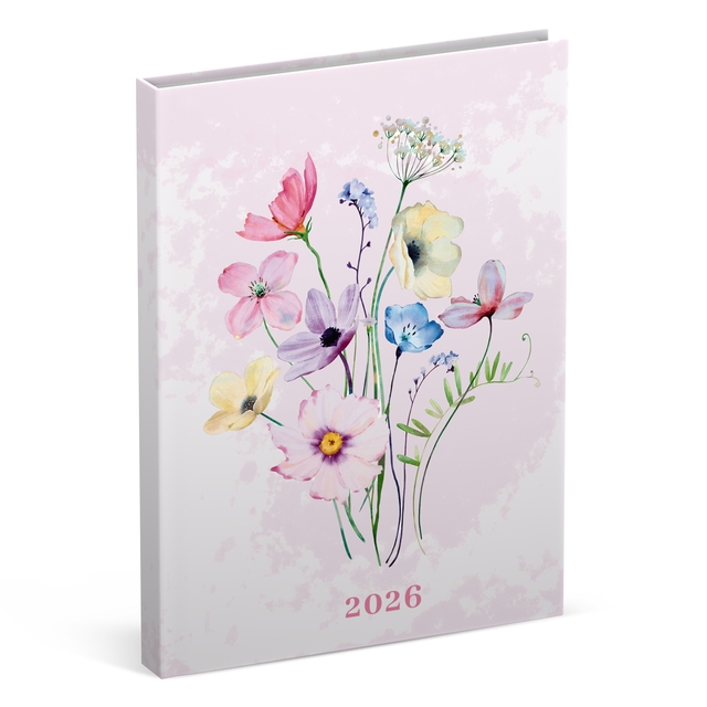 Agenda 2026 Lannoo 110x150 Flowers watercolour 7dagen/2pagina's roze Agenda 2026 Lannoo 110x150 Flowers watercolour 7dagen/2pagina's roze