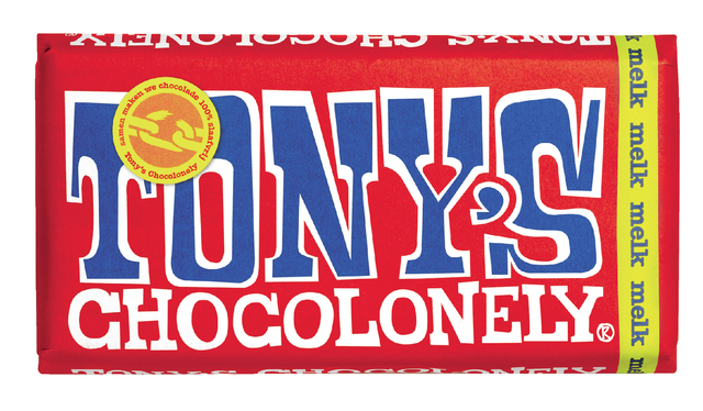 Chocolade Tony's Chocolonely melk reep 180gr Chocolade Tony's Chocolonely melk reep 180gr