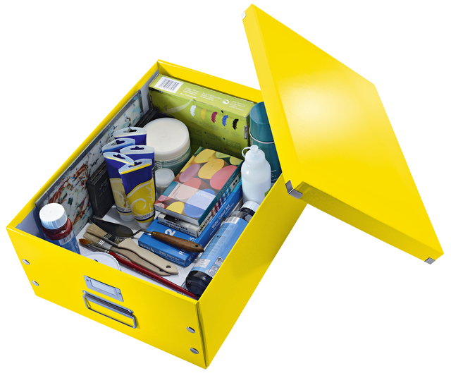 Opbergdoos Leitz Click & Store WOW groot 369x200x482mm geel