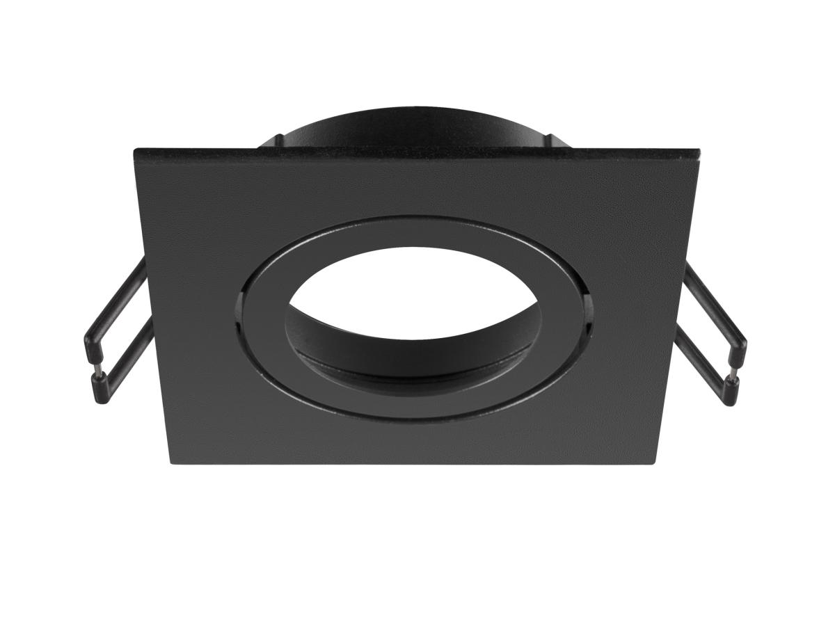 spotlight, recessed, downlight, square bezel, black metal
