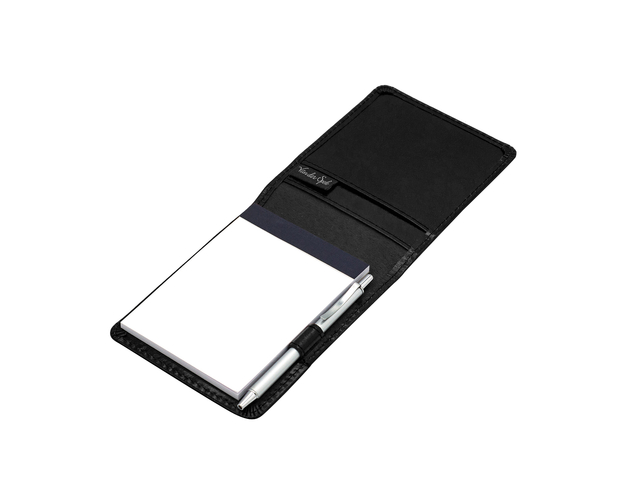 Schrijfmap van der Spek A7 buffelleer met pen zwart Schrijfmap van der Spek A7 buffelleer met pen zwart