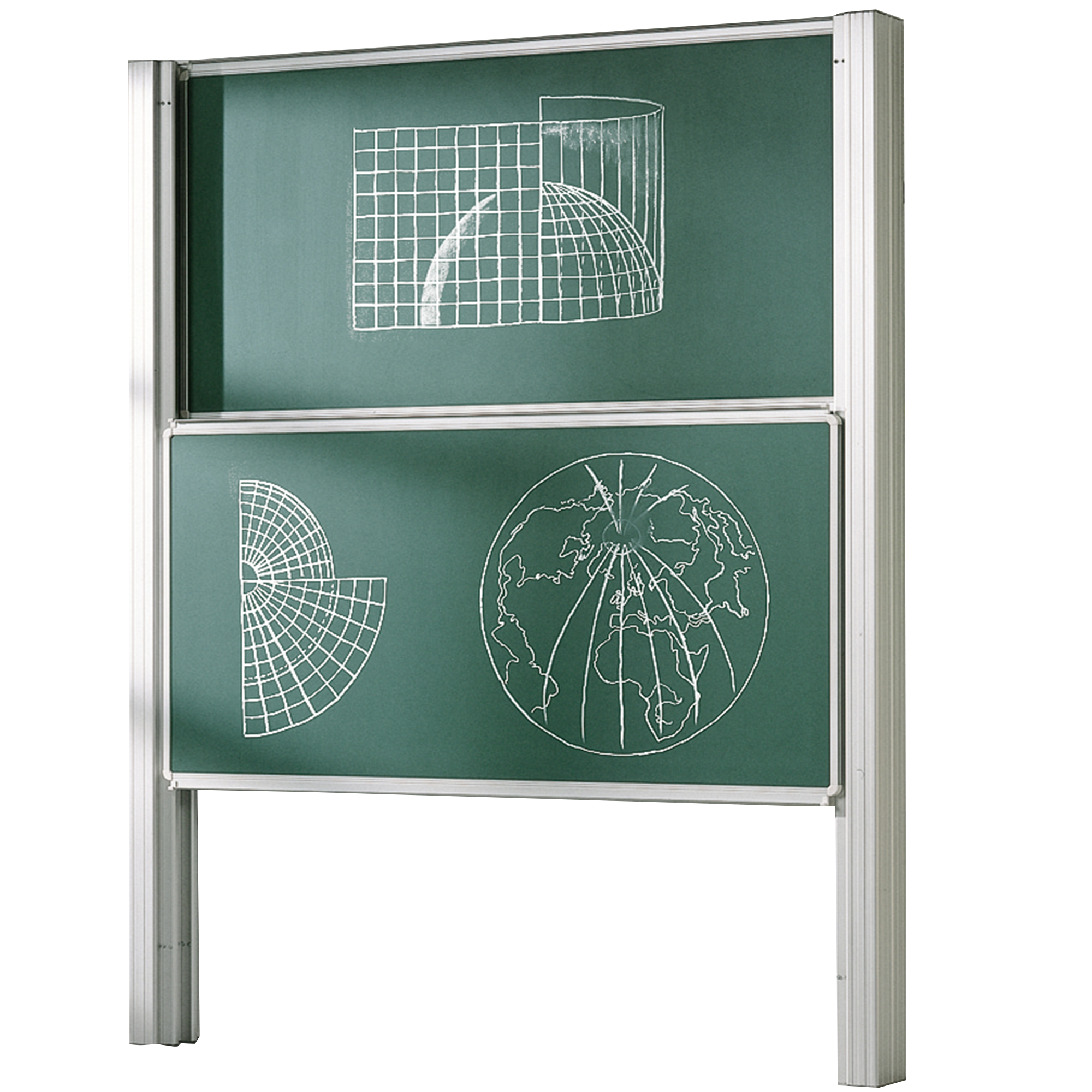 Dubbelzijdig pyloonbord schoolbord van hoogwaardig geëmailleerd staal, serie PY2 E Dubbelzijdig pyloonbord schoolbord van hoogwaardig geëmailleerd staal, serie PY2 E
