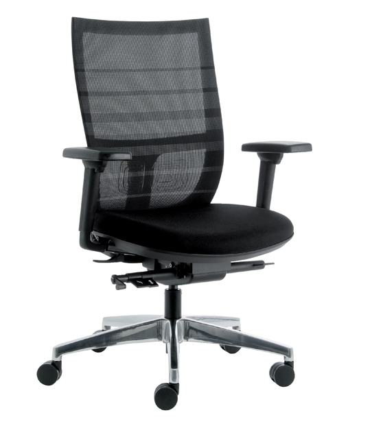 Bureaustoel Euroseats Curve Deluxe zwart Bureaustoel Euroseats Curve Deluxe zwart